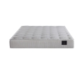 Ensemble matelas ressorts, mémoire de forme, PULSAR, sommier lattes, tête de lit velours