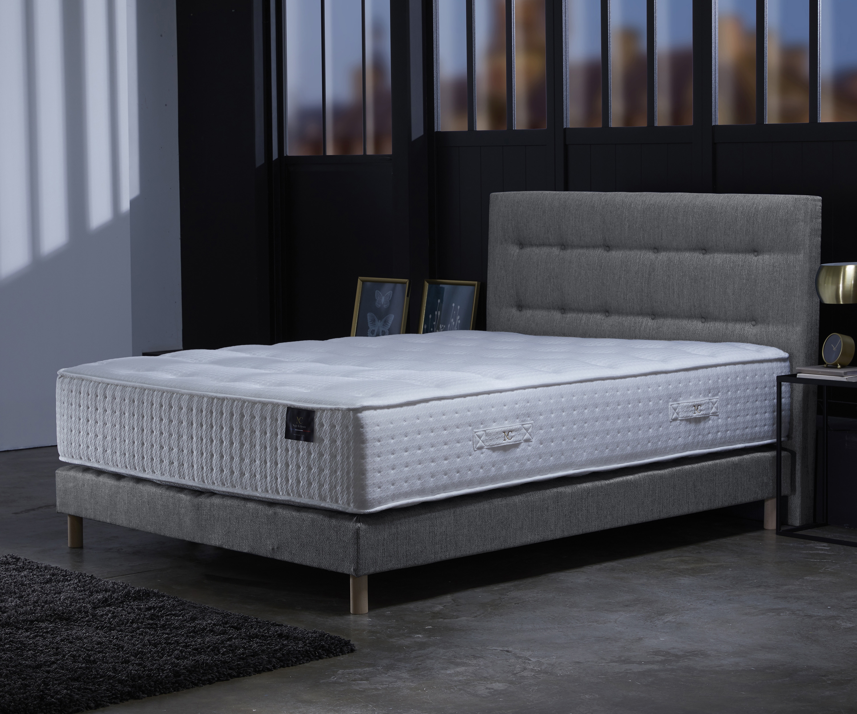Matelas ressorts 7 zones, SELENE 2, 26 cm, accueil latex