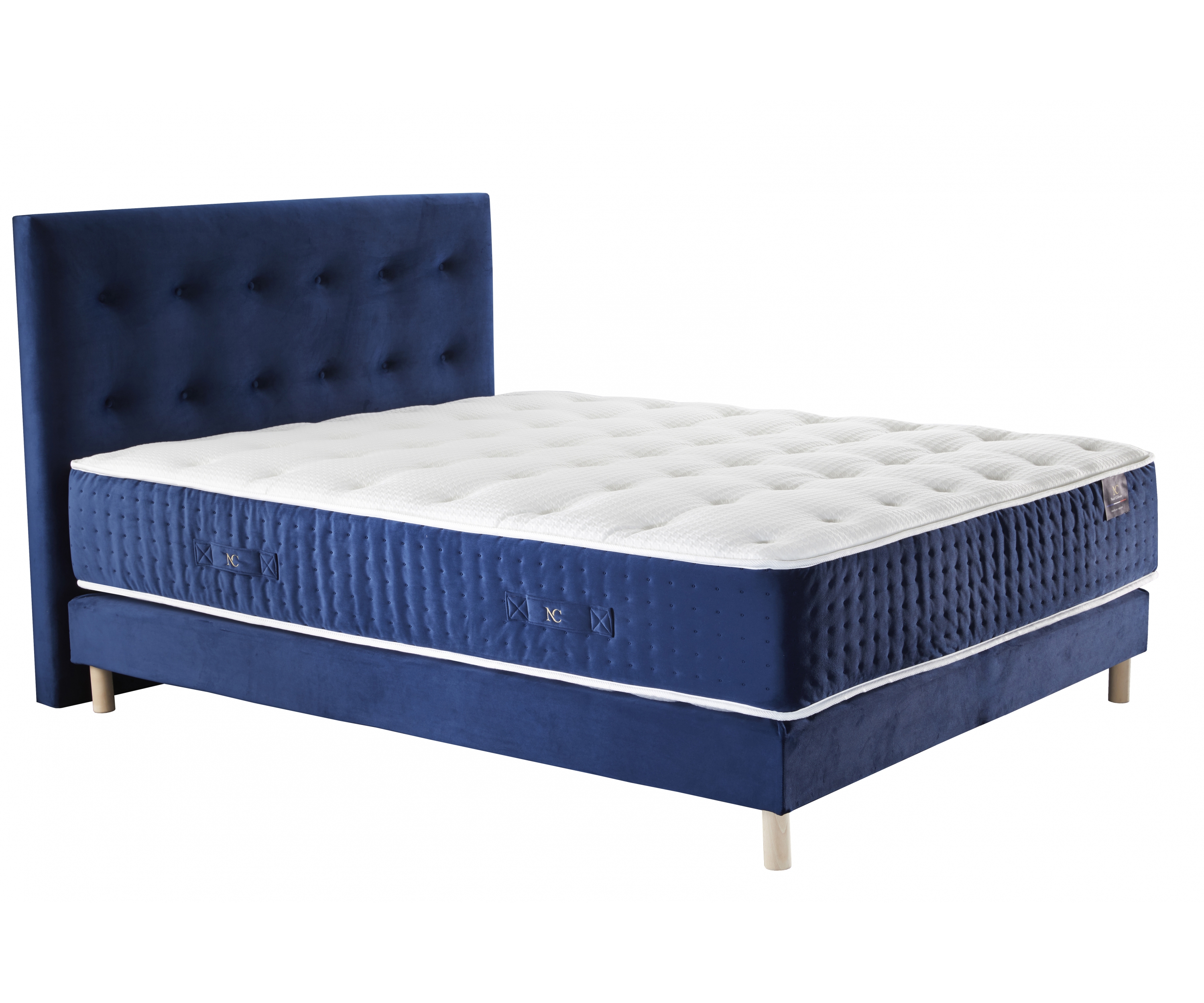 Ensemble matelas HELIOS à ressorts ensachés, mousse mémoire de forme